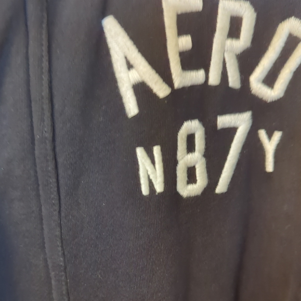 Aeropostale Black Bomber Jacket with Fur Hood - Picture 3 of 4
